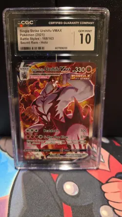 Pokemon TCG Holo Ultra Rare Full Art Rapid Strike Urshifu Vmax CGC 10 - Image 1