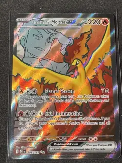 Pokemon Team Rocket’s Moltres ex 208/182 Destined Rivals Ultra Rare Holo NM - Image 1
