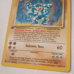 Pokemon TCG Machamp Base Set 8/102 Holo 1st Edition Holo Rare - Image 3