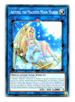 Artemis, The Magistus Moon Maiden - RA01-EN049 Super Rare - 1st Edition Yugioh - Image 1