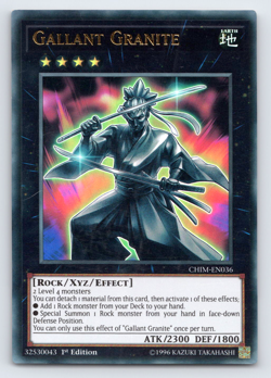 Gallant Granite - CHIM-EN036 - Ultra Rare - 1st Edition - Yugioh - Image 1