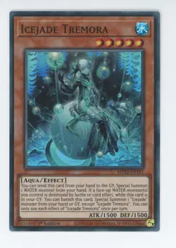 Yugioh Icejade Tremora MP22-EN191 Super Rare 1st NM x3 Play Set - Image 1