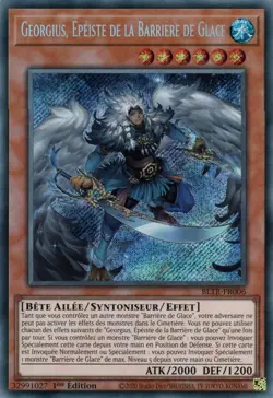 Yu Gi Oh ! Georgius, Epeiste de la Barriere de Glace BLTR-FR006 Secret Rare VF - Image 1