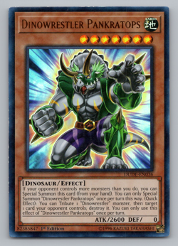 LP Dinowrestler Pankratops - DUDE-EN036 - Ultra Rare - 1st Edition Yugioh - Image 1