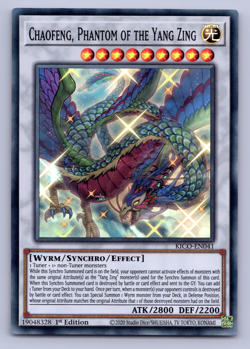 Chaofeng, Phantom of the Yang Zing - KICO-EN041 Super Rare 1st Edition Yugioh - Image 1
