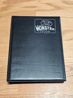 Monster 9 Pocket Trading Card XL Binder - Matte Black - Holds 720 Trading Cards - Image 1