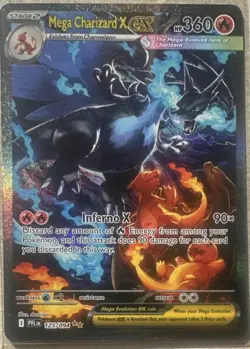 Pokemon TCG Mega Charizard X EX Card 125/94 Ultra Rare Full Art NM - Image 1