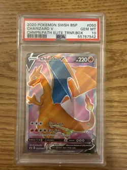 Charizard V SWSH050 SWSH: Sword & Shield Promo Card Holo PSA 10 - Image 1
