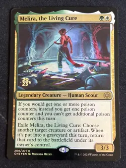 1x Melira, the Living Cure (209) Phyrexia: All Will Be One Prerelease Promo LP - Image 1