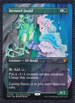 Devoted Druid 0138 - MTG: Lorwyn Eclipsed - Special Guest - Borderless - NM - Image 1