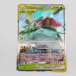 Celebi & Venusaur GX 1/181 Team Up Ultra Rare NM Pokemon TCG - Image 1