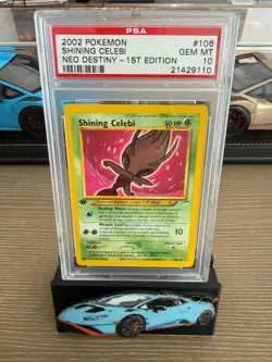 2002 Pokemon Neo Destiny 1st Edition Shining Celebi #106 PSA 10 GEM MINT - Image 1