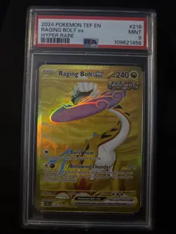 Raging Bolt ex 218/162 SV05: Temporal Forces Holo Pokemon Graded - Image 1
