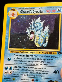Giovanni's Gyarados Holo Rare Gym Challenge 005/132 MP Pokemon TCG SWIRL - Image 2
