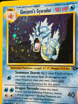 Giovanni's Gyarados Holo Rare Gym Challenge 005/132 MP Pokemon TCG SWIRL - Image 3