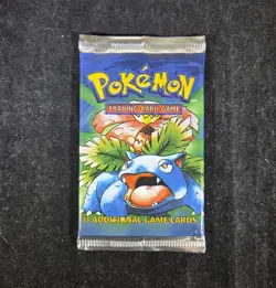 Pokemon Base Set Booster Pack - Venusaur Pack Art - 1999 Unlimited - 21.04g - Image 2