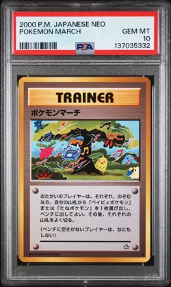 2000 POKEMON JPN NEO POKEMON MARCH PSA 10 - Image 1