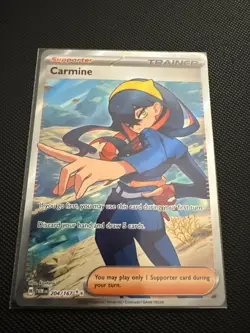 Pokemon TCG Carmine #204 Full Art Trainer Twilight Masquerade Holo Rare NM - Image 1