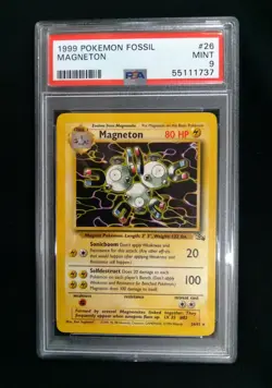 Graded PSA 9 MAGNETON #26 1999 Pokemon Fossil MINT - Image 1