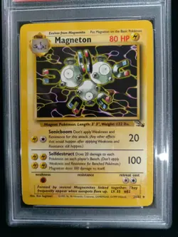 Graded PSA 9 MAGNETON #26 1999 Pokemon Fossil MINT - Image 2