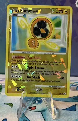 Pokemon 2009 TCG Fan Rotom Yellow Cracked Ice RT1 Rare NM-LP - Image 1