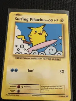 Pokemon TCG Surfing Pikachu XY Evolutions 111/108 Regular Secret Rare - Image 1