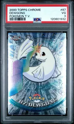 POPULATION 1! 2000 TOPPS CHROME POKEMON T.V. 87 DEWGONG PSA 3 - Image 1