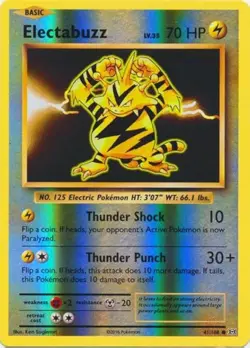 Electabuzz 41/108 Reverse Holo Rare Pokemon XY Evolutions 2016 NM - Image 1