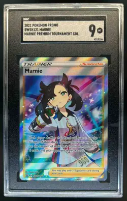 2019-2023 Pokemon SWSH Black Star Promos Marnie #SWSH121 SGC 9 - Image 1