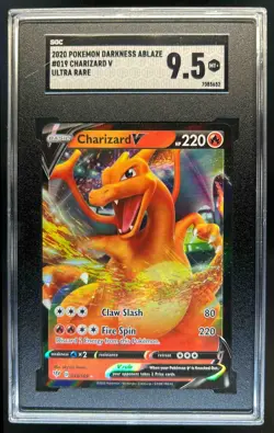 2020 Pokemon SWSH Darkness Ablaze Charizard V Ultra Rare #019/189 SGC 9.5 - Image 1