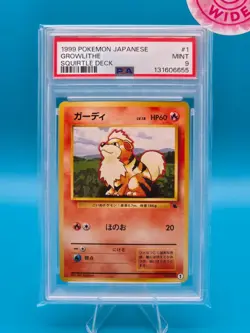 PSA 9 - 1999 POKEMON JAPANESE SQUIRTLE DECK 1 GROWLITHE - Image 1