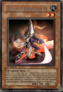 Mystic Swordsman LV2 1st Ed Rare SOD-EN011 Yu-Gi-Oh! - Image 1