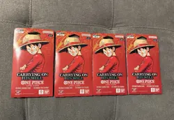 One Piece OP-13 Carrying on His Will Sleeved Booster Packs Lot Of 4 - Image 2
