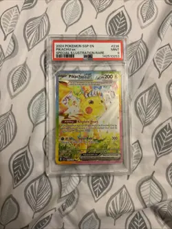 Pokemon Pikachu TCG Surging Sparks EX Special Illustration Rare Card #238 PSA 9 - Image 1