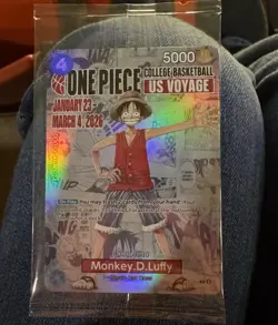 IN HAND One Piece Monkey D. Luffy US College Basketball Promo Card RUTGERS 01/23 - Image 1