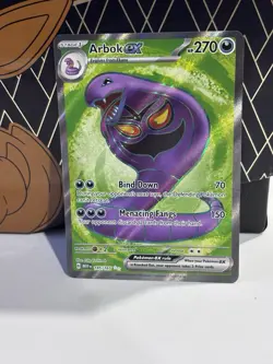 Pokemon TCG Arbok EX Scarlet & Violet Holo Ultra Rare Card 185/165 NM - Image 1