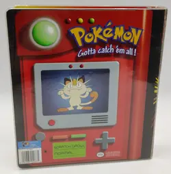 Vintage 1999 Pokemon Pokedex 3 Ring Binder Card Album Pikachu Meowth - Image 2