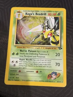#4 Koga's Beedrill 9/132 Gym Challenge 2000 Holo Rare WOTC Pokemon Card TCG - NM - Image 1