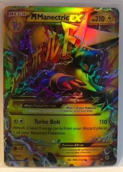 Mega M Manectric EX 120/119 Phantom Forces Secret Rare Holo Pokemon Card LP - Image 1