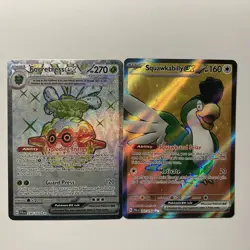 Pokemon TCG Scarlet Violet Paldea Evolved Full Art EX 2x Card Lot - Image 1