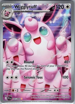 Pokemon Wigglytuff Holo Illustration Rare ME02: Phantasmal Flames 105/094 NM - Image 1