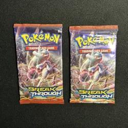 Pokemon XY Break Through Booster Packs - 2 Factory Sealed Packs - Image 1