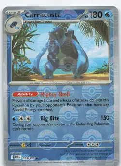 Carracosta (Poke Ball Pattern) 023/086 Rare Holo SV: Black Bolt NM Pokemon - Image 1