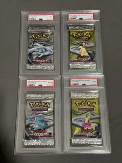 2000 Pokemon Neo Genesis 1st Edition Booster Pack - PSA 9 8 7 Sequential Art Set - Image 1