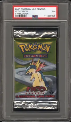 2000 Pokemon Neo Genesis 1st Edition Booster Pack - PSA 9 8 7 Sequential Art Set - Image 5
