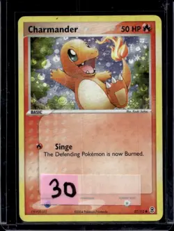 2004 Pokemon EX FireRed & LeafGreen Charmander #57/112 - Image 1