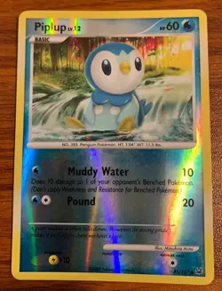 2009 Pokemon Platinum Reverse Holo Piplup #85/127 Used Free Shipping - Image 1