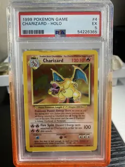 1999 Pokemon Charizard-Holo Game #4 PSA 5!! W/ Guard! - Image 1