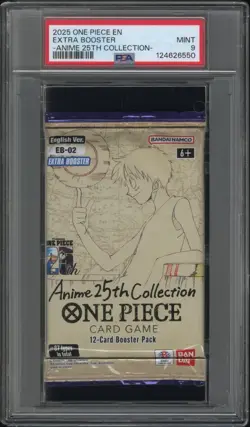 PSA 9 2025 BANDAI ONE PIECE EXTRA BOOSTER -ANIME 25TH COLLECTION- PACK FOIL - Image 1
