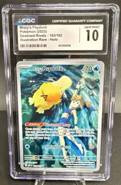 2025 Pokemon SV Destined Rivals Misty's Psyduck #193/182 CGC 10 - Image 1